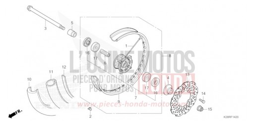 ROUE AVANT CRF125FS de 2025